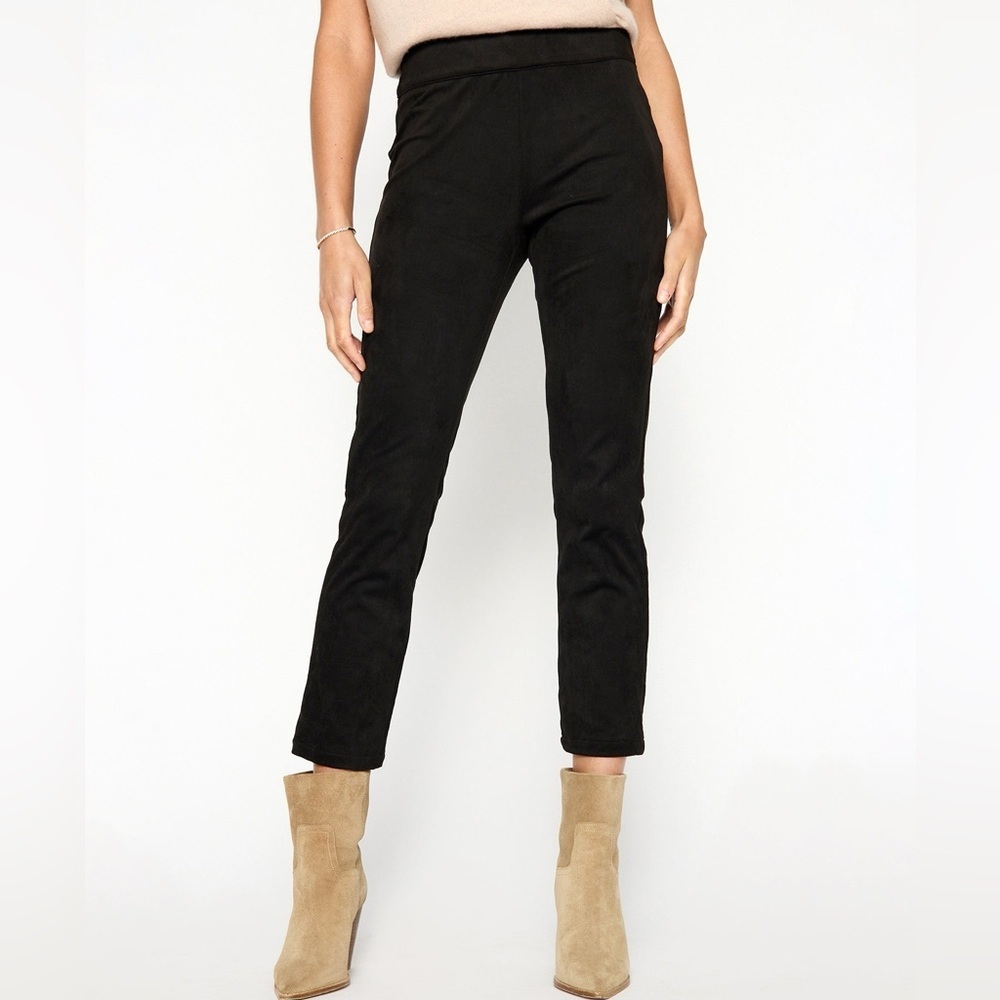 NEW BROCHU WALKER Vegan Suede pant in black onyx XS